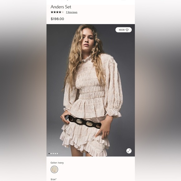 Free People Cream Ruffle Shorts - Picture 11 of 11